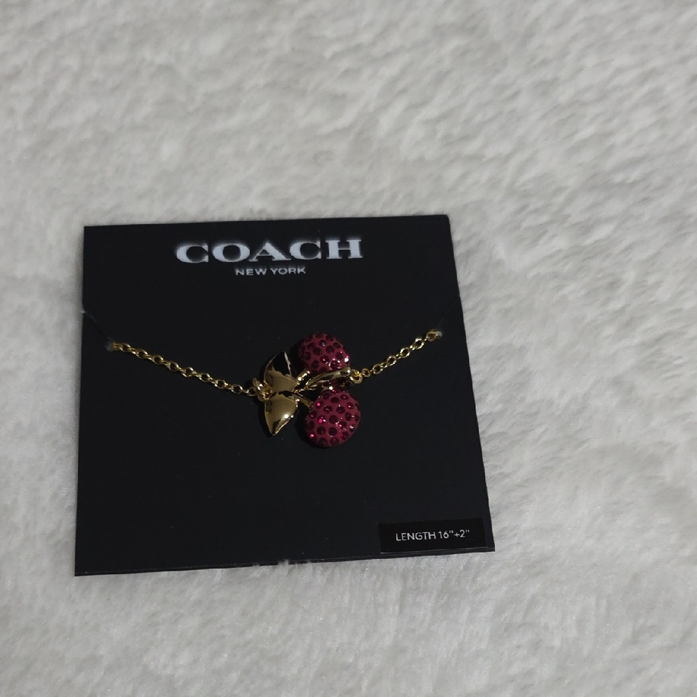 Coach Gold Necklace with Pink‎ Ladybug Charm - Picture 2 of 12